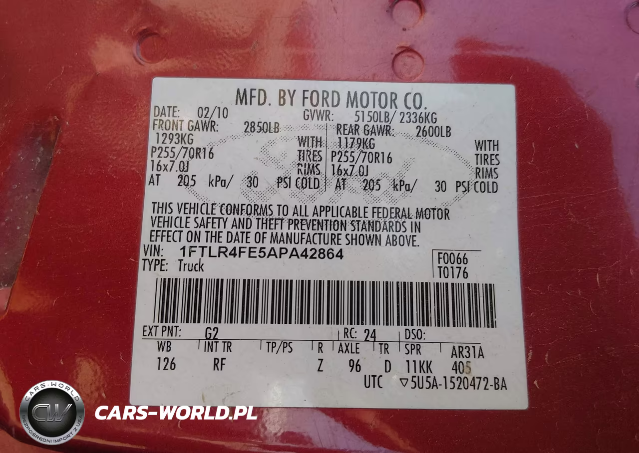 2010 Ford Ranger Sport-Xlt VIN:1FTLR4FE5APA42864 - 9