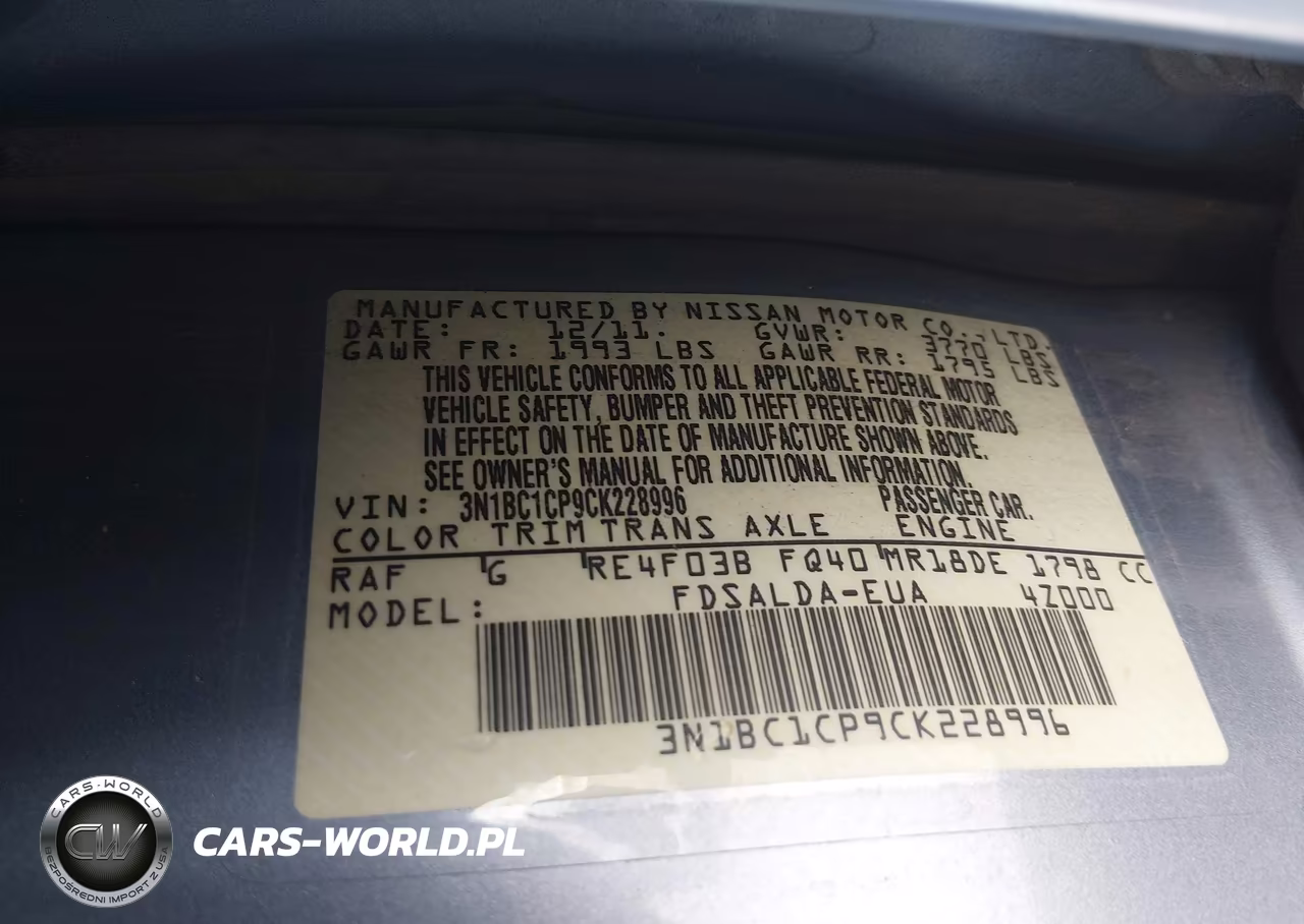 2012 Nissan Versa 1.8 S VIN:3N1BC1CP9CK228996 - 9