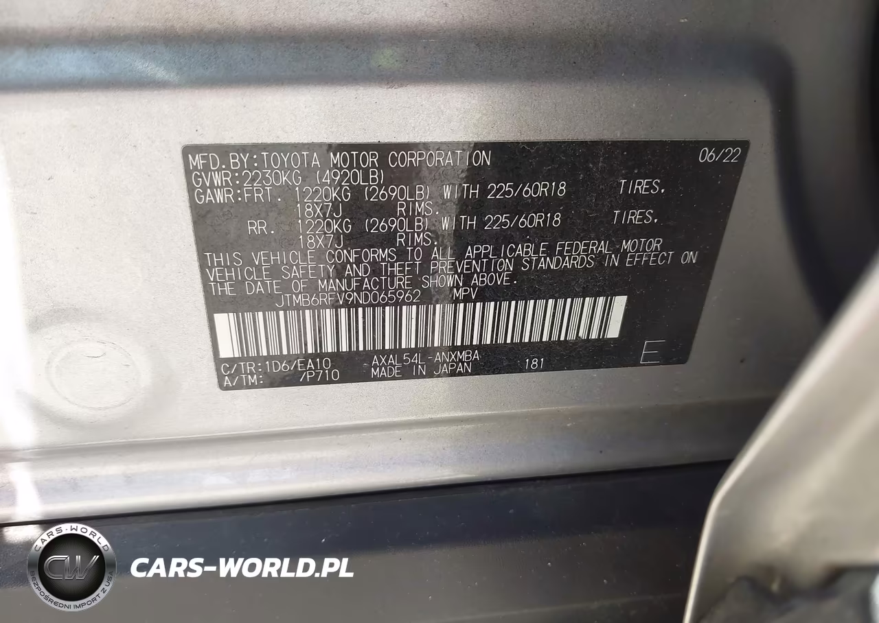 2022 Toyota Rav4 Hybrid Xle Premium VIN:JTMB6RFV9ND065962 - 9