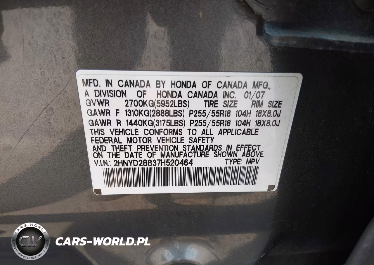 2007 Acura Mdx Sport Package VIN:2HNYD28837H520464 - 9