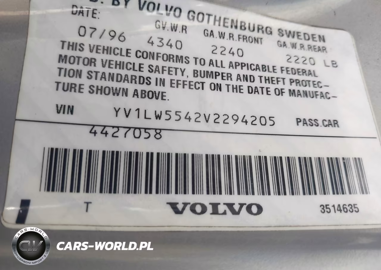 1997 Volvo 850 Gt VIN:YV1LW5542V2294205 - 9