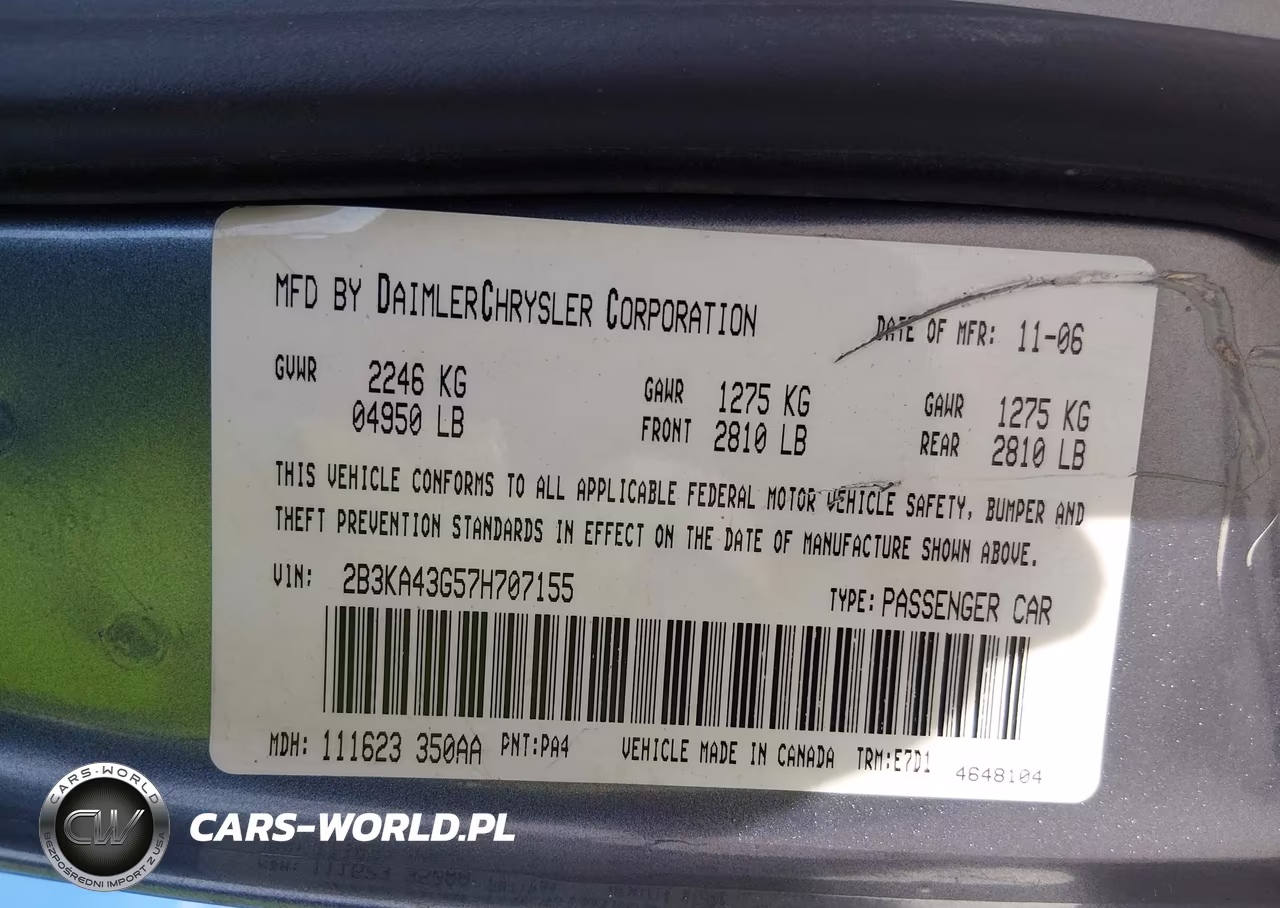 2007 Dodge Charger VIN:2B3KA43G57H707155 - 9