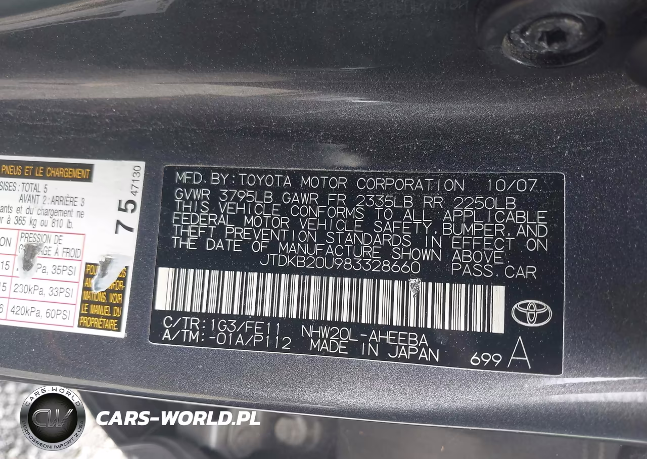 2008 Toyota Prius VIN:JTDKB20U983328660 - 9