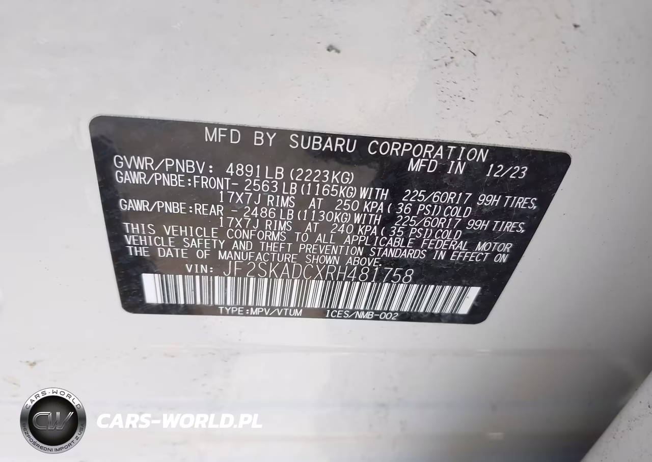 2024 Subaru Forester Premium VIN:JF2SKADCXRH481758 - 9