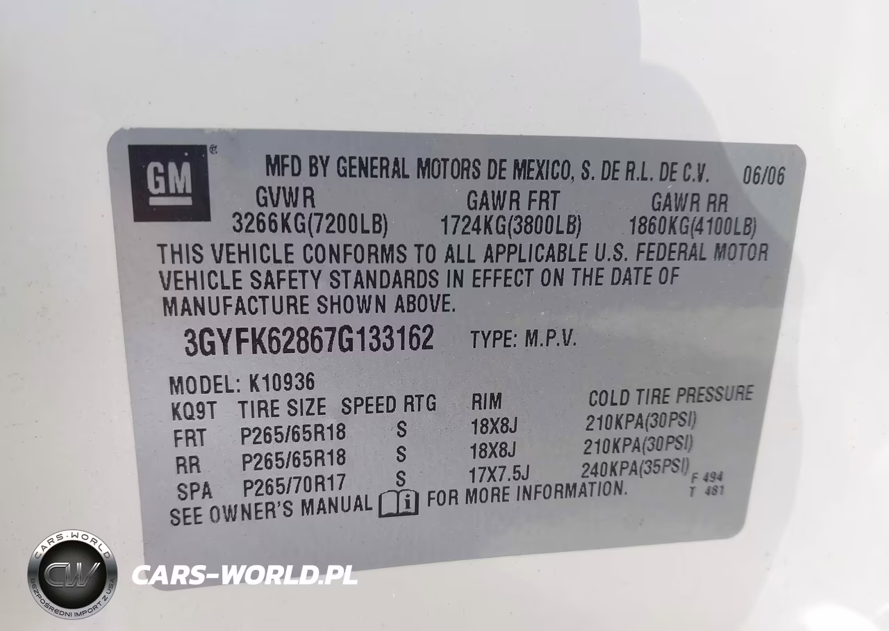 2007 Cadillac Escalade Ext Standard VIN:3GYFK62867G133162 - 9
