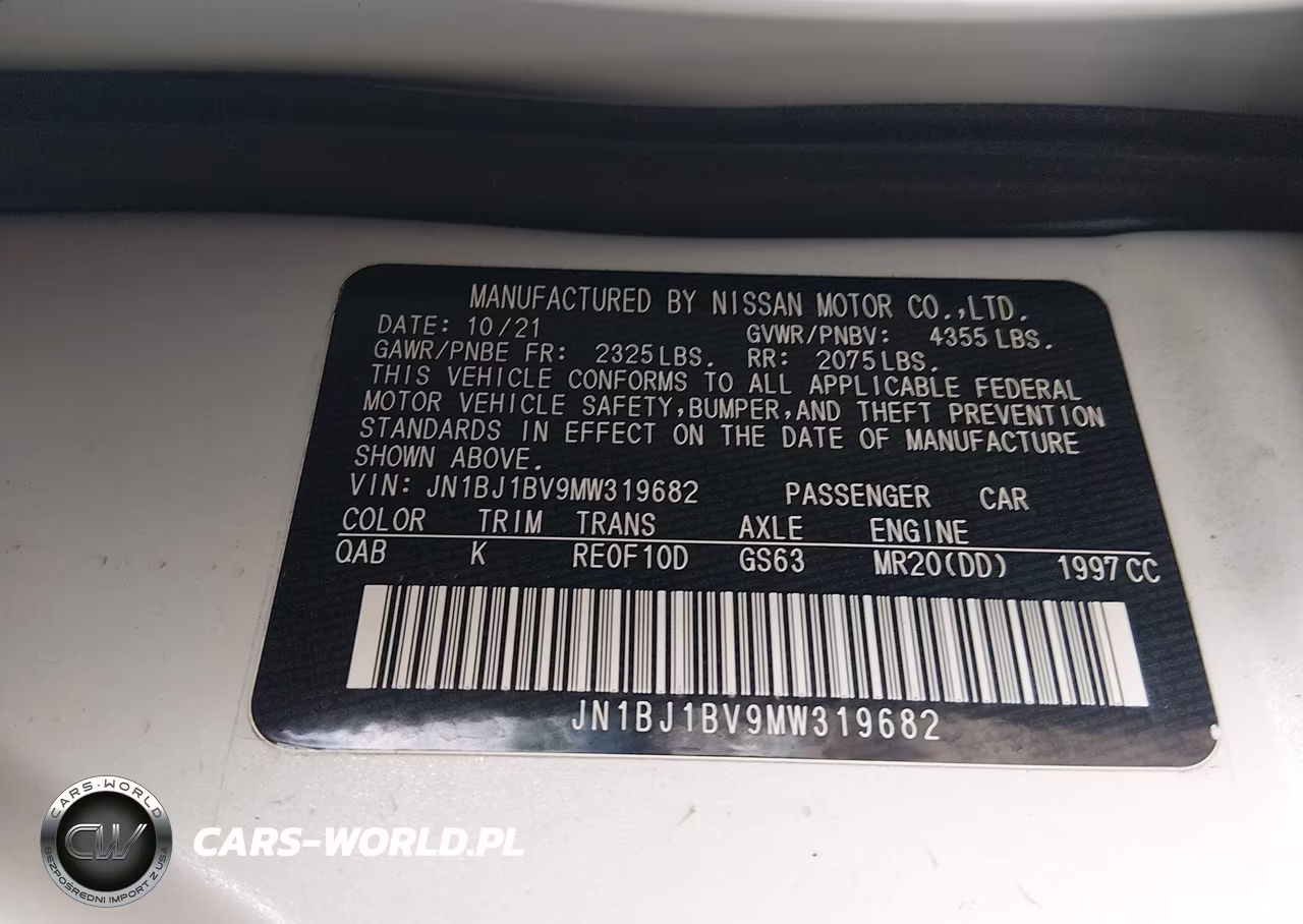 2021 Nissan Rogue Sport Sv Fwd Xtronic Cvt VIN:JN1BJ1BV9MW319682 - 9