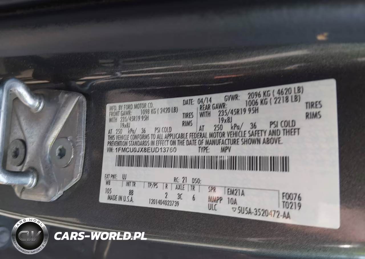 2014 Ford Escape Titanium VIN:1FMCU0JX8EUD13760 - 9
