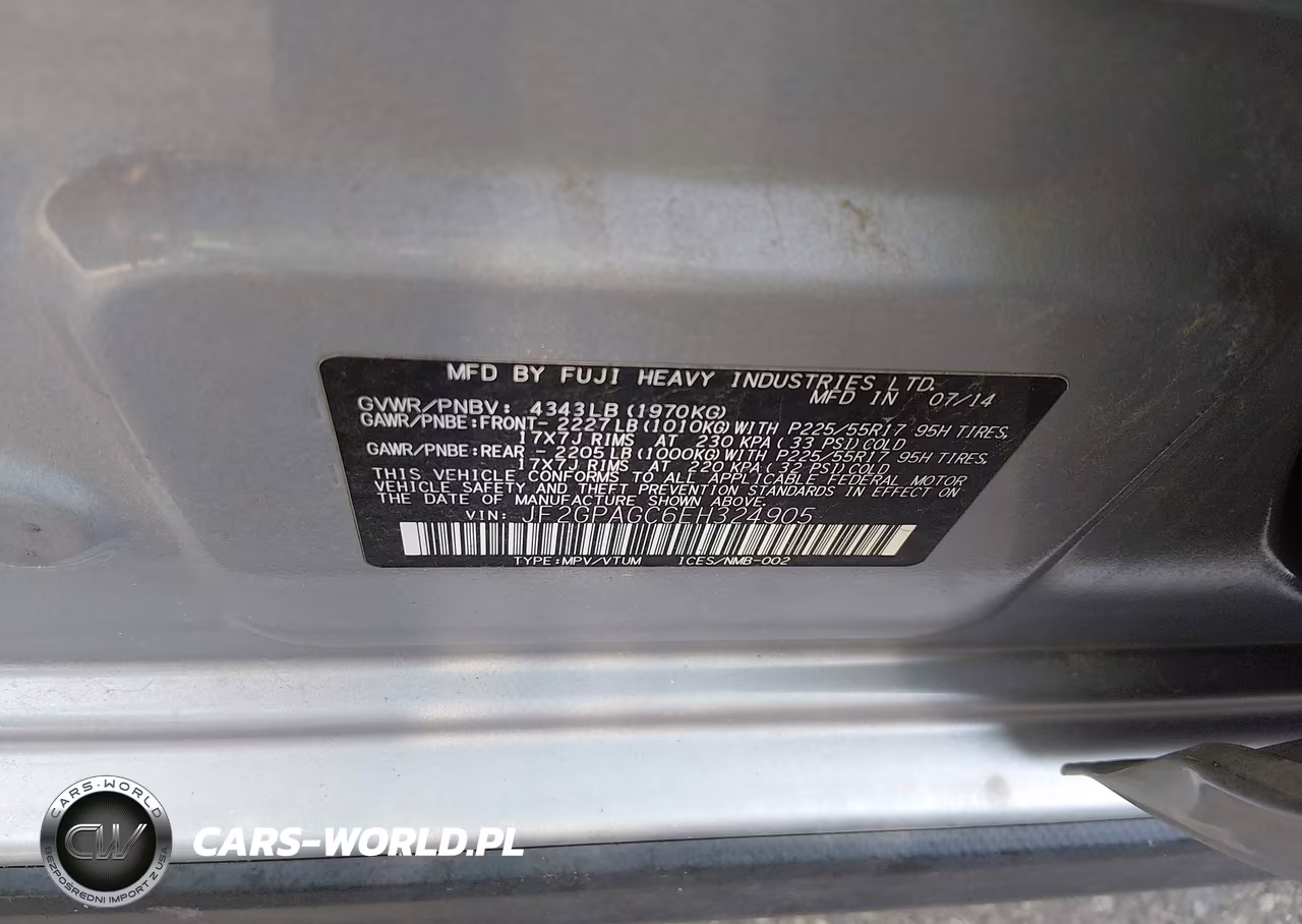 2014 Subaru Xv Crosstrek 2.0I Limited VIN:JF2GPAGC6EH324905 - 9