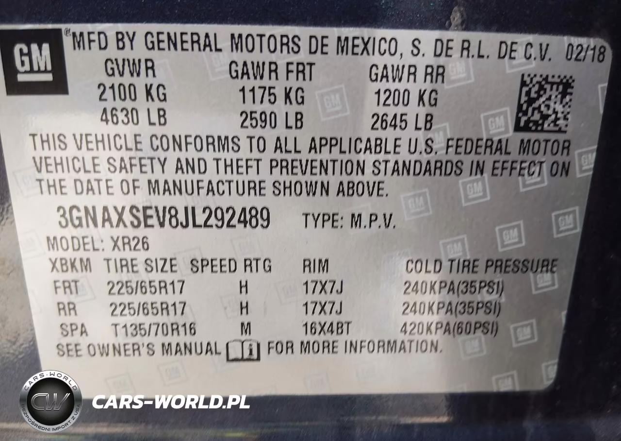 2018 Chevrolet Equinox Lt VIN:3GNAXSEV8JL292489 - 9