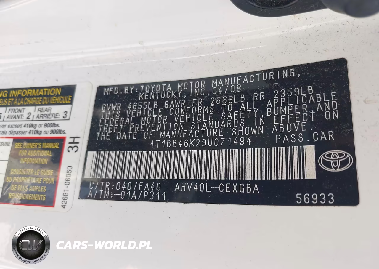2009 Toyota Camry Hybrid VIN:4T1BB46K29U071494 - 9