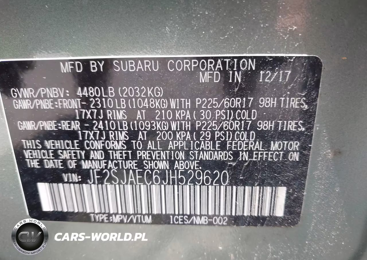 2018 Subaru Forester 2.5I Premium VIN:JF2SJAEC6JH529620 - 9