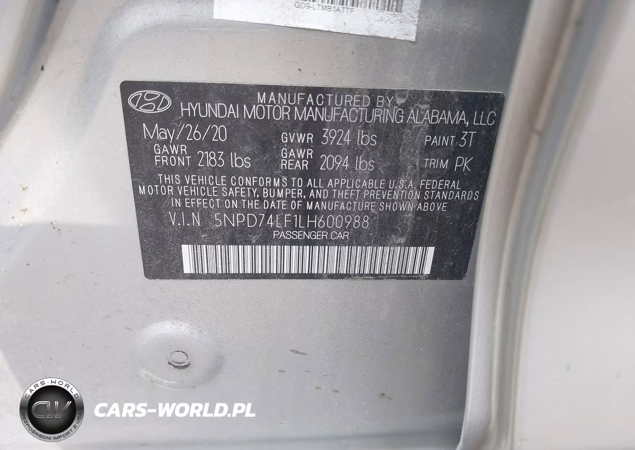 2020 Hyundai Elantra Se VIN:5NPD74LF1LH600988 - 9