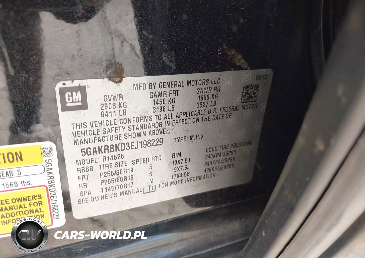2014 Buick Enclave Leather VIN:5GAKRBKD3EJ198229 - 9