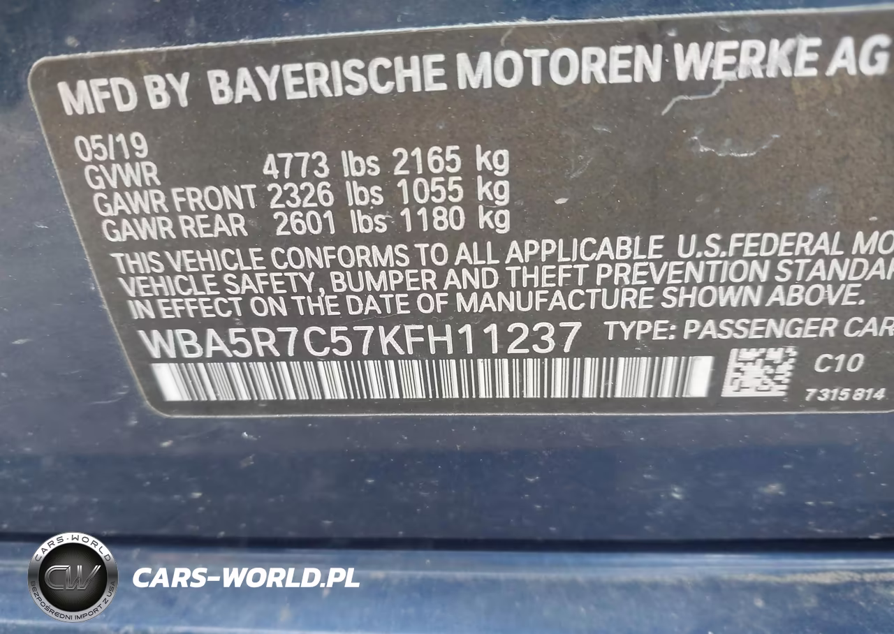 2019 BMW 330I xDrive VIN:WBA5R7C57KFH11237 - 9