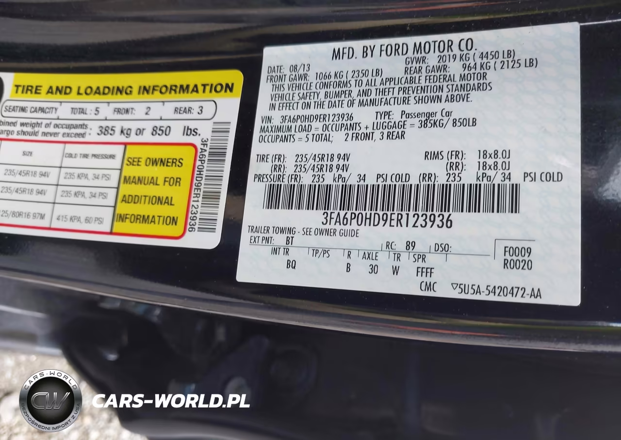 2014 Ford Fusion Se VIN:3FA6P0HD9ER123936 - 9