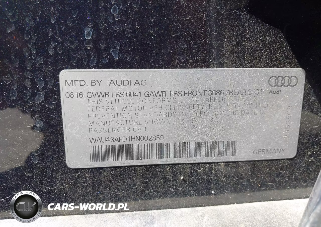 2017 Audi A8 L Sport VIN:WAU43AFD1HN002859 - 9
