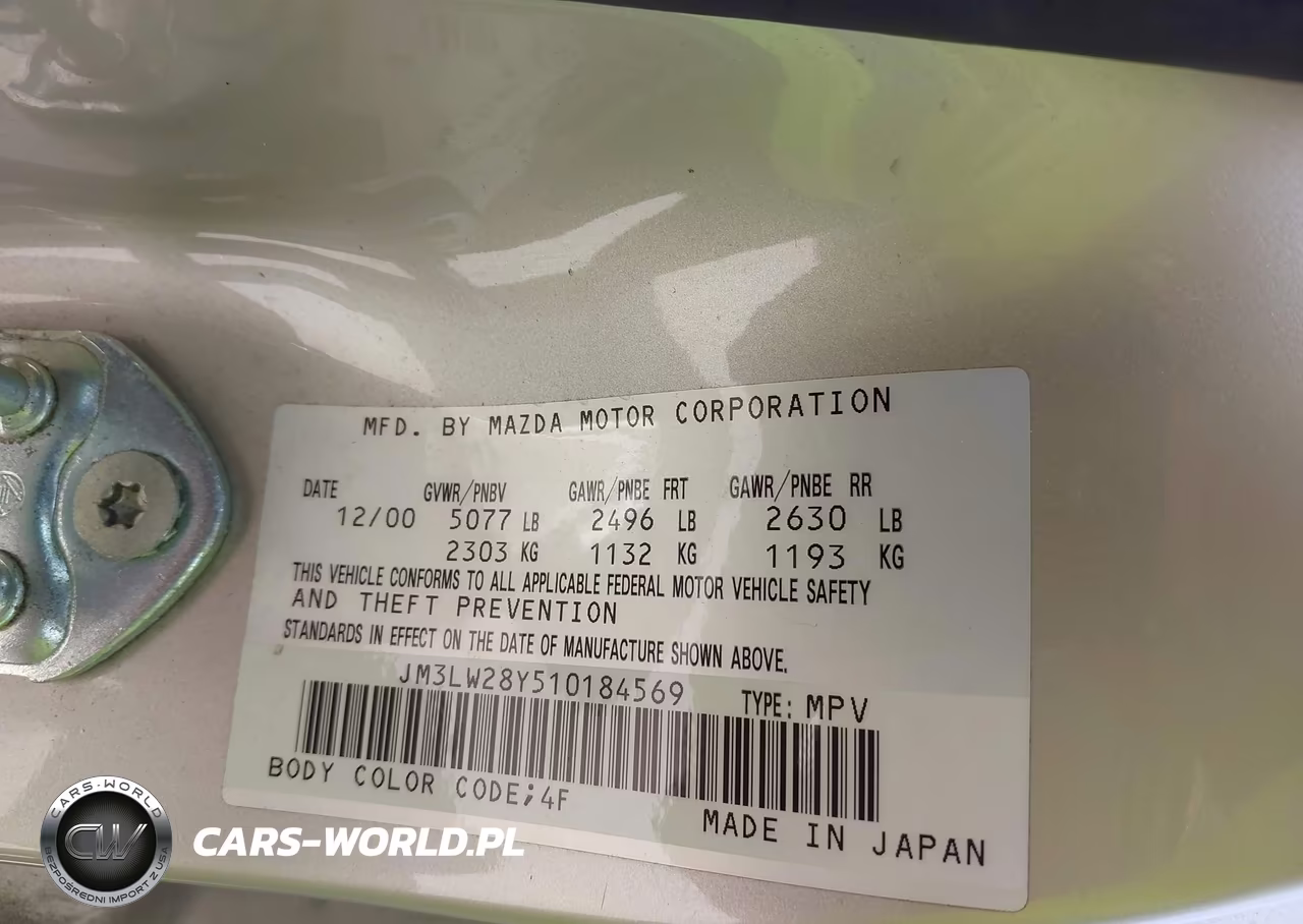 2001 Mazda Mpv Dx-Es-Lx VIN:JM3LW28Y510184569 - 9