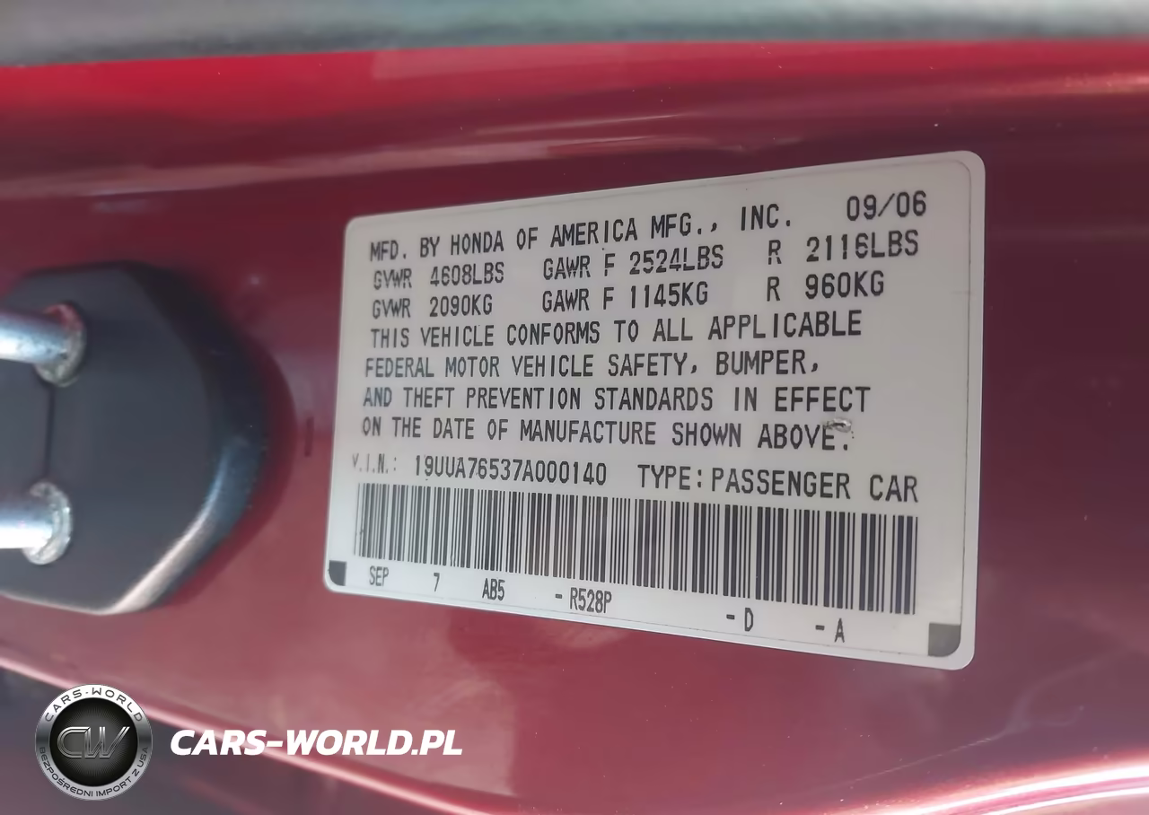 2007 Acura Tl Type S VIN:19UUA76537A000140 - 9
