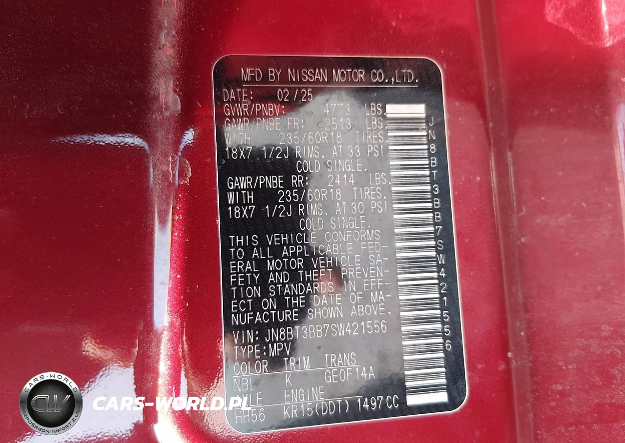 2025 Nissan Rogue Sv Intelligent Awd VIN:JN8BT3BB7SW421556 - 9