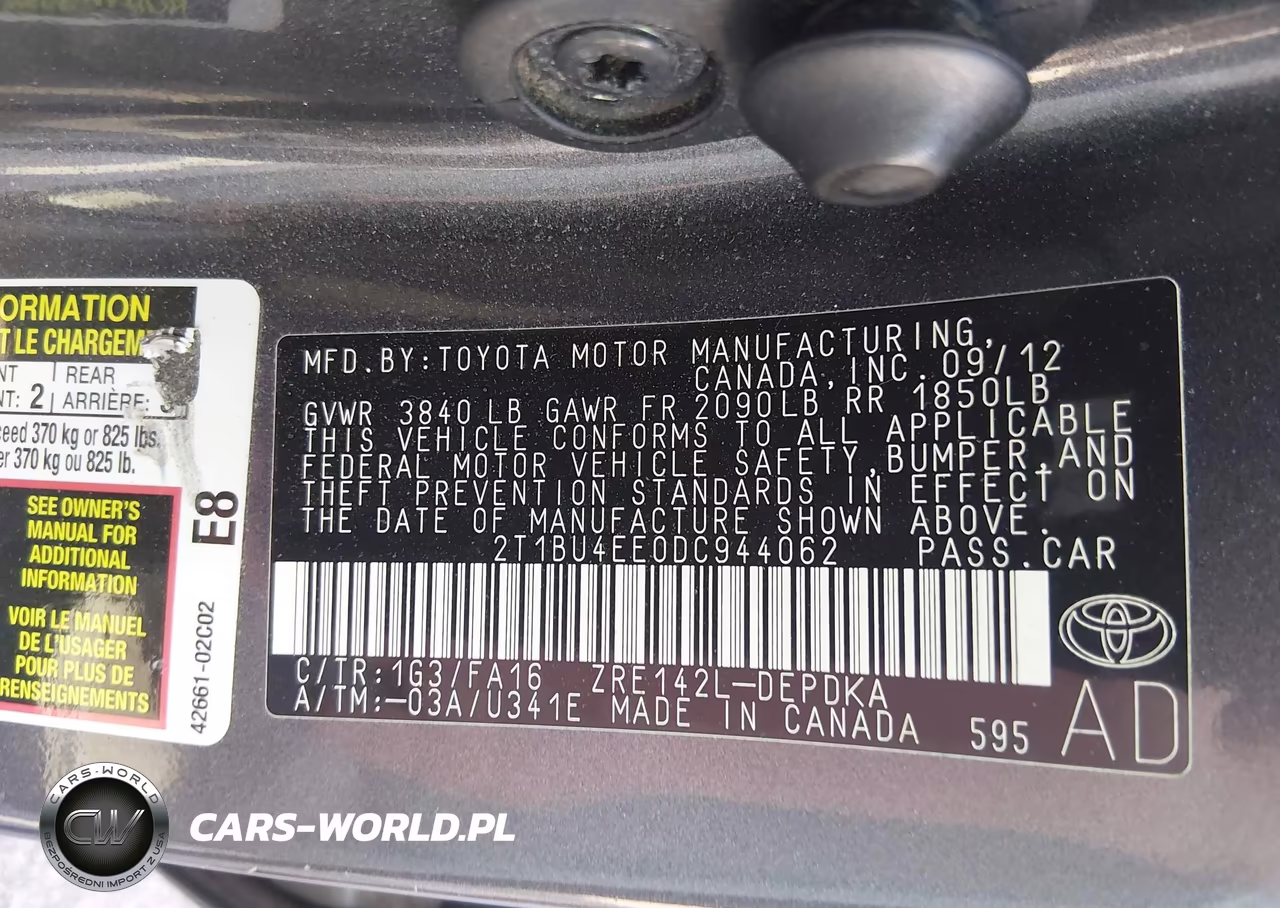 2013 Toyota Corolla L VIN:2T1BU4EE0DC944062 - 9