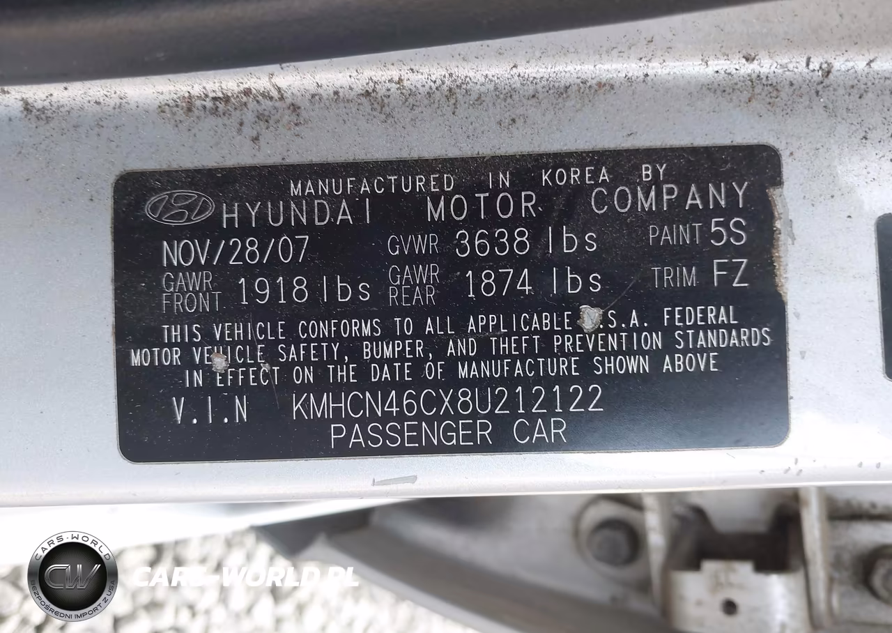 2008 Hyundai Accent Gls VIN:KMHCN46CX8U212122 - 9