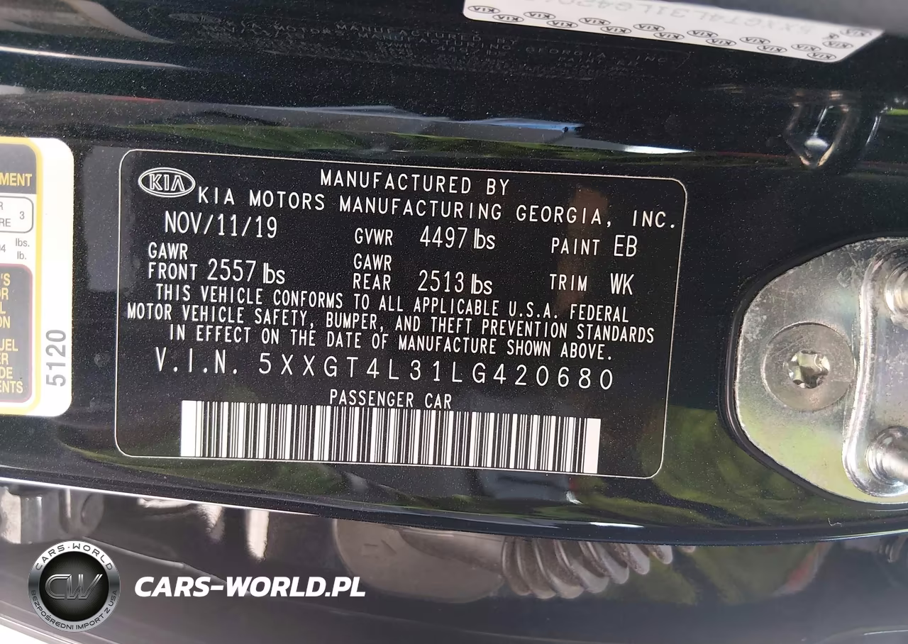 2020 Kia Optima Lx VIN:5XXGT4L31LG420680 - 9