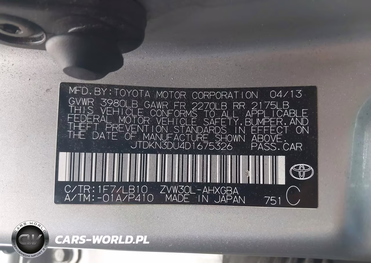 2013 Toyota Prius Four VIN:JTDKN3DU4D1675326 - 9