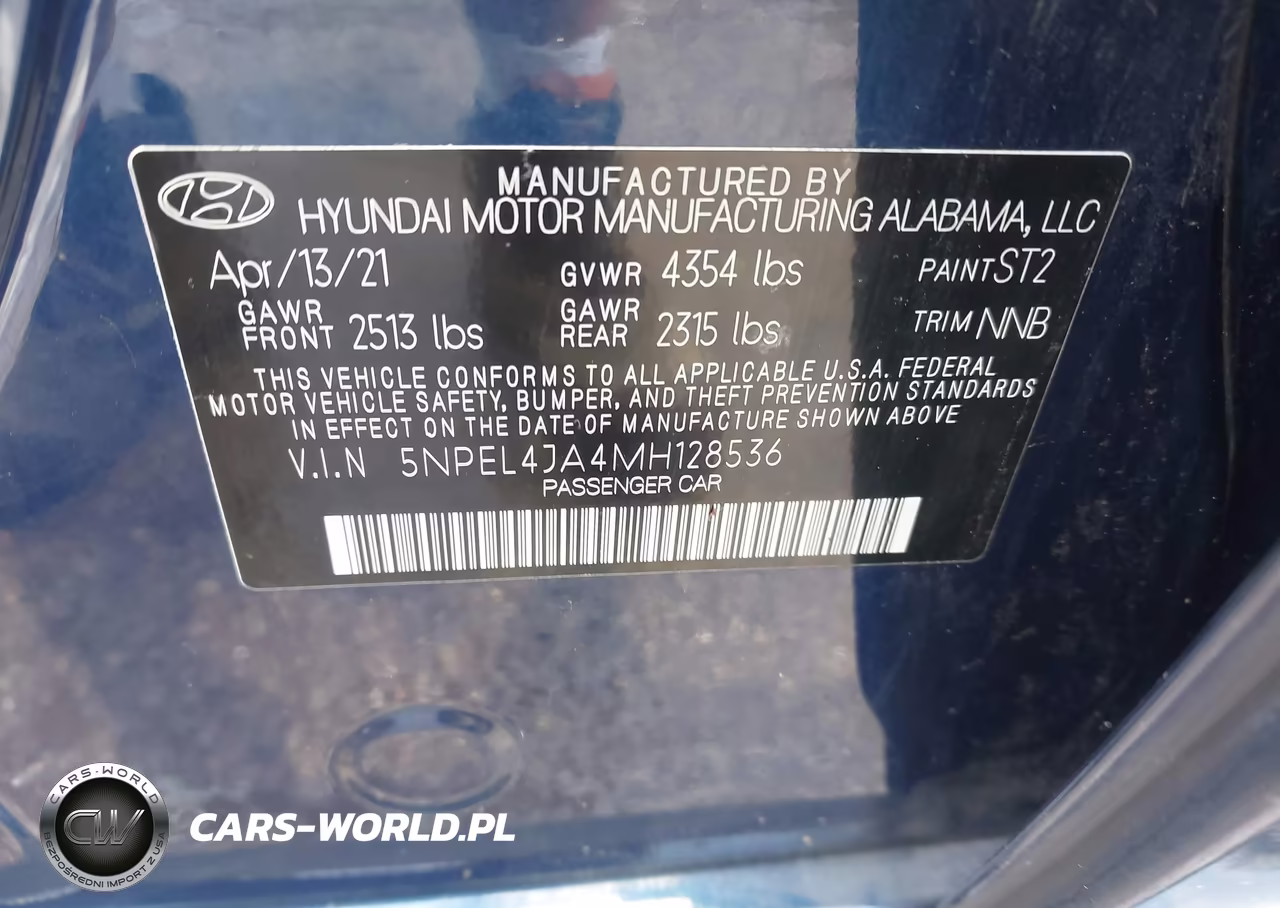 2021 Hyundai Sonata Sel VIN:5NPEL4JA4MH128536 - 9
