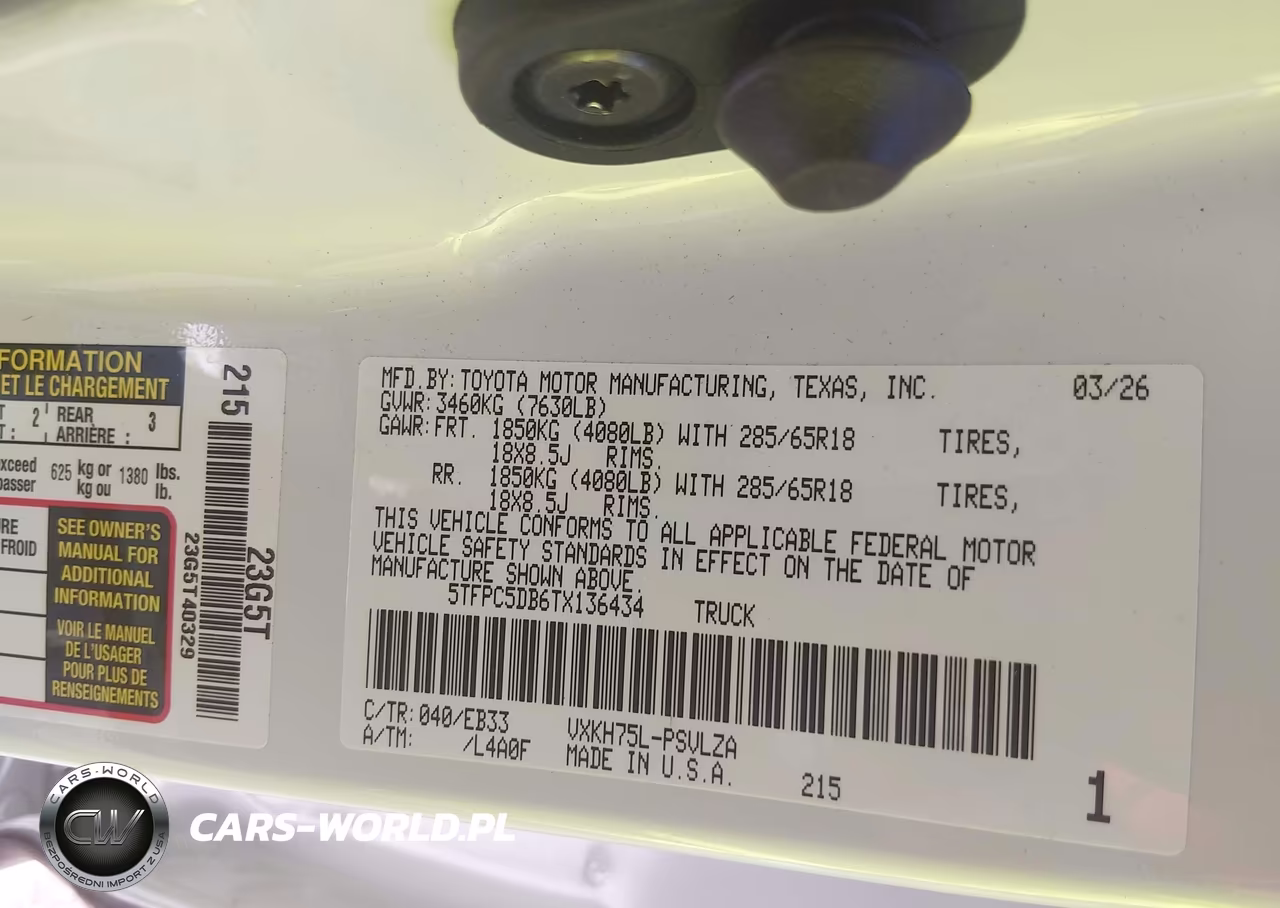 2026 Toyota Tundra Hybrid Trd Pro Hybrid Crewmax 5.5' Bed VIN:5TFPC5DB6TX136434 - 9