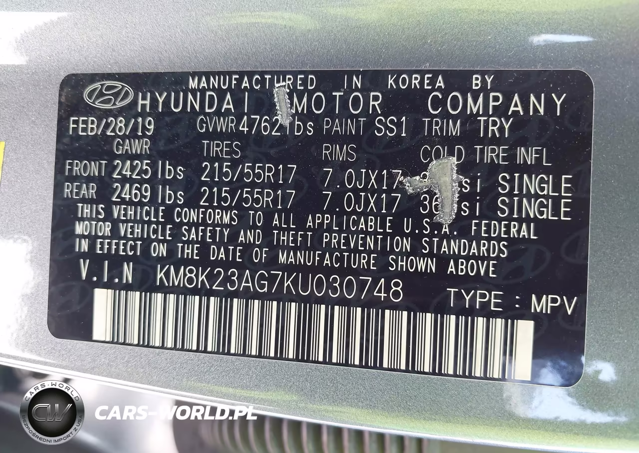 2019 Hyundai Kona Ev Sel VIN:KM8K23AG7KU030748 - 9