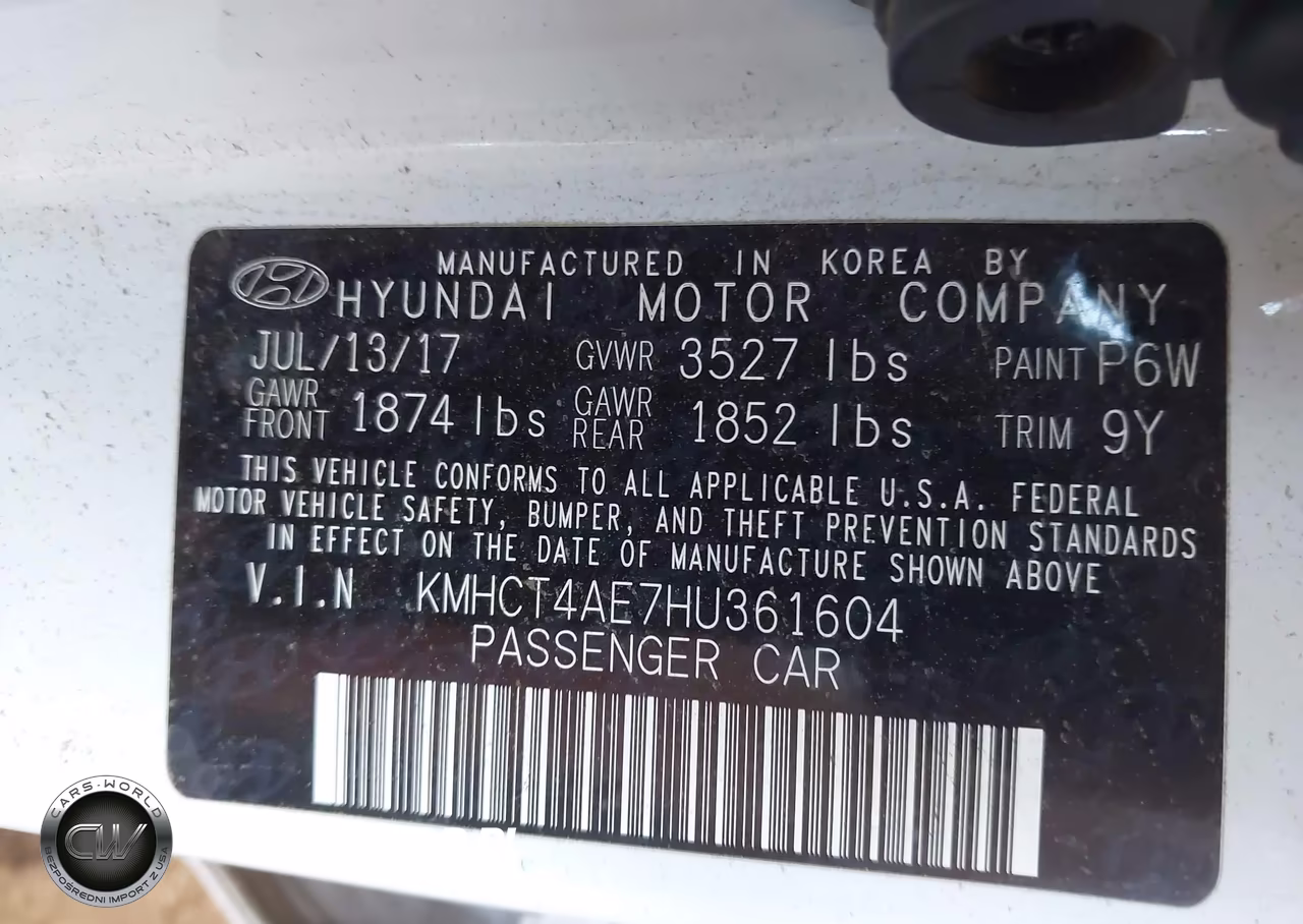 2017 Hyundai Accent Se VIN:KMHCT4AE7HU361604 - 9