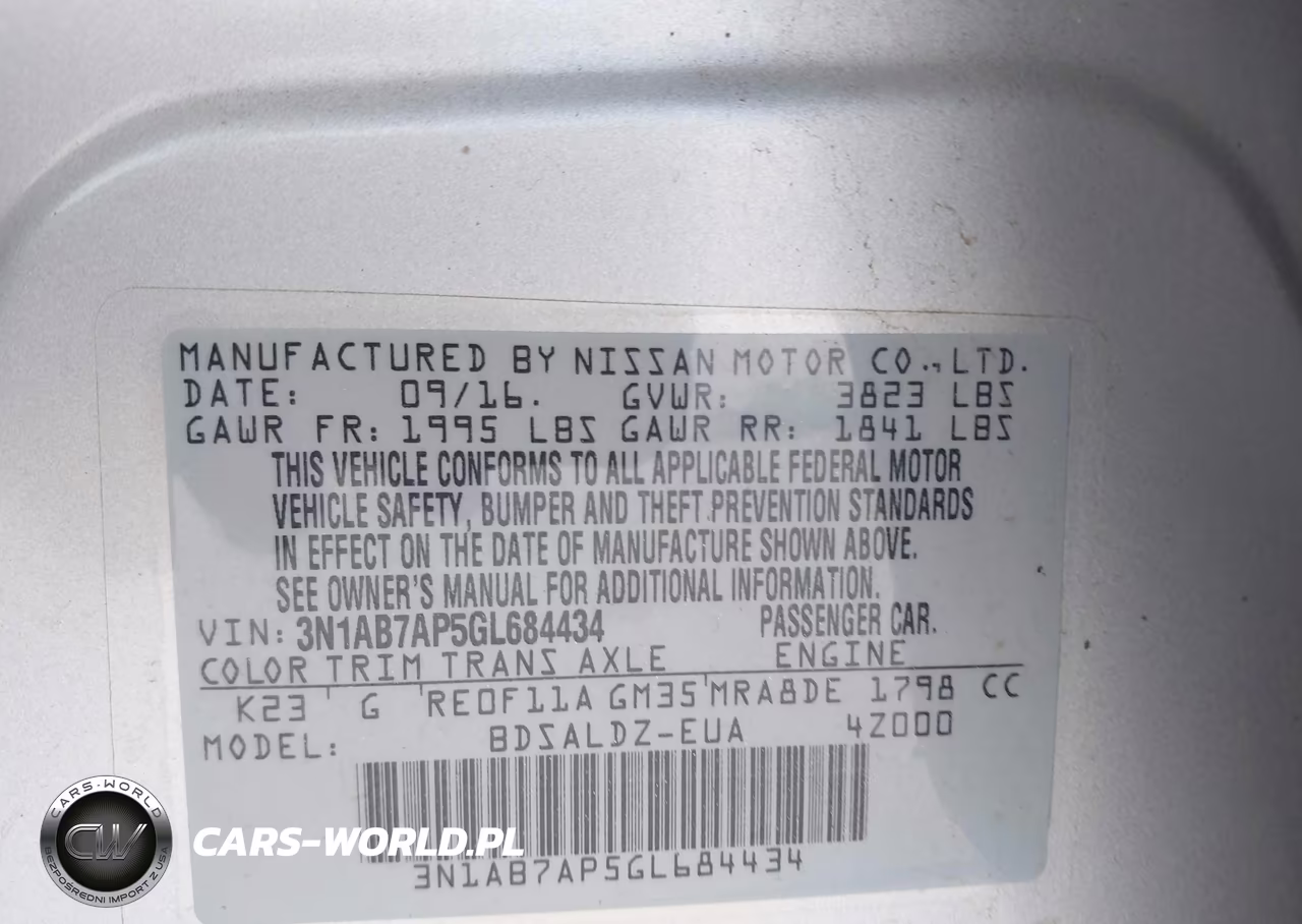 2016 Nissan Sentra Sv VIN:3N1AB7AP5GL684434 - 9