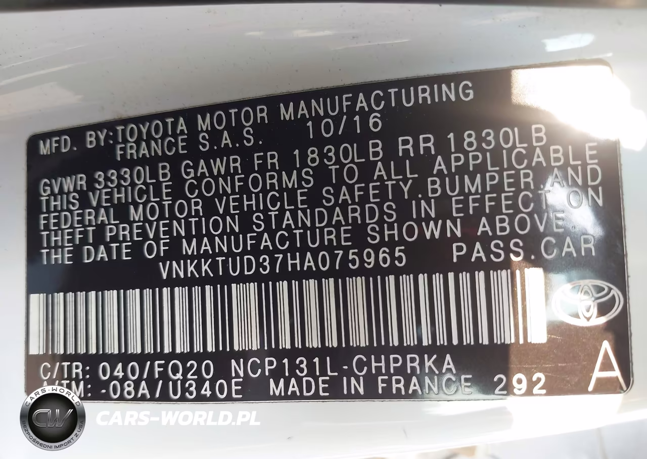 2017 Toyota Yaris L VIN:VNKKTUD37HA075965 - 9