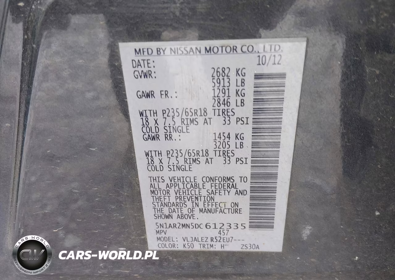 2013 Nissan Pathfinder Sv VIN:5N1AR2MN5DC612335 - 9