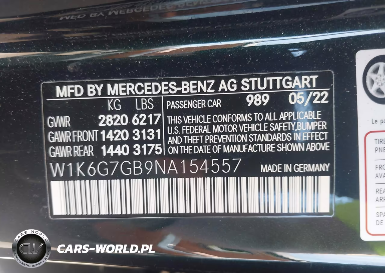 2022 Mercedes-Benz S 580 4Matic VIN:W1K6G7GB9NA154557 - 9