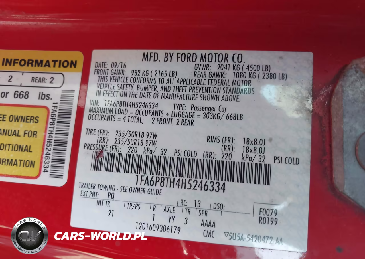 2017 Ford Mustang Ecoboost VIN:1FA6P8TH4H5246334 - 9