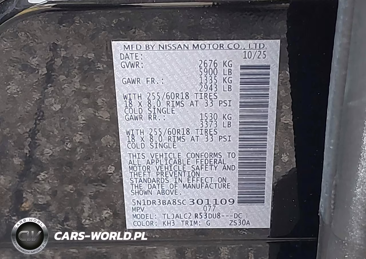 2025 Nissan Pathfinder Sv Fwd VIN:5N1DR3BA8SC301109 - 9