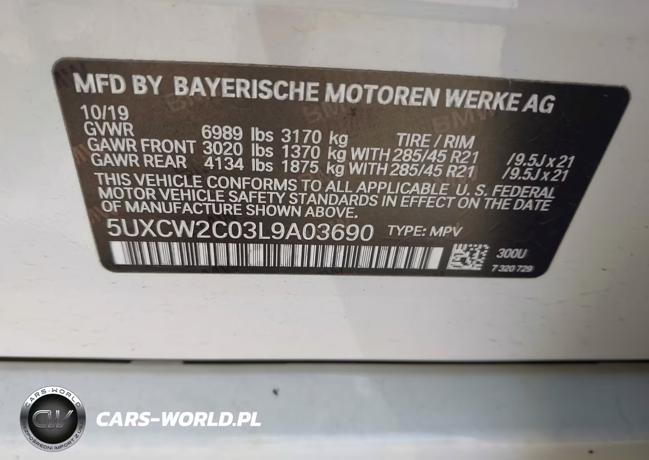 2020 BMW X7 xDrive40I VIN:5UXCW2C03L9A03690 - 9