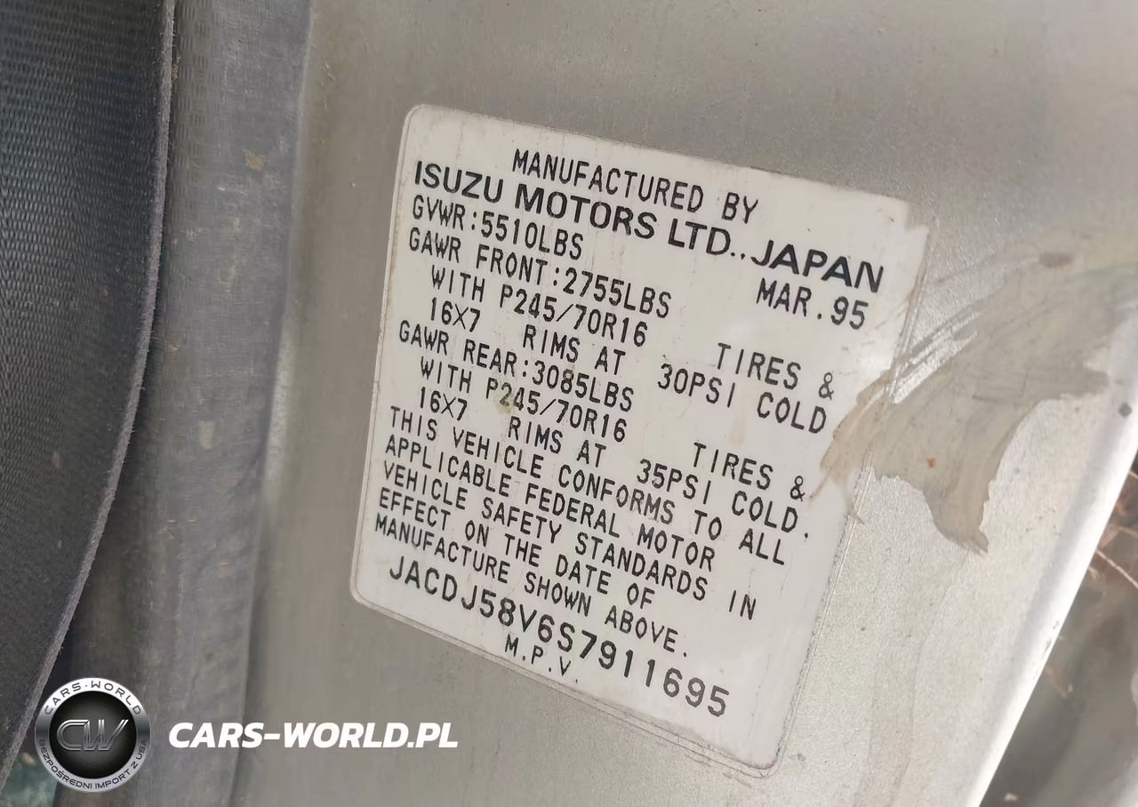 1995 Isuzu Trooper S VIN:JACDJ58V6S7911695 - 9