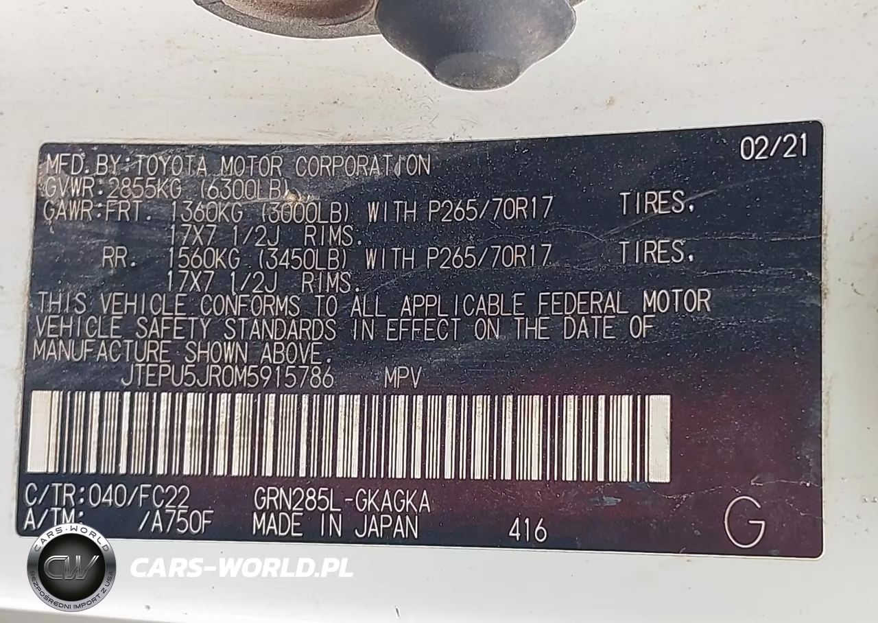 2021 Toyota 4Runner Trd Off Road VIN:JTEPU5JR0M5915786 - 9