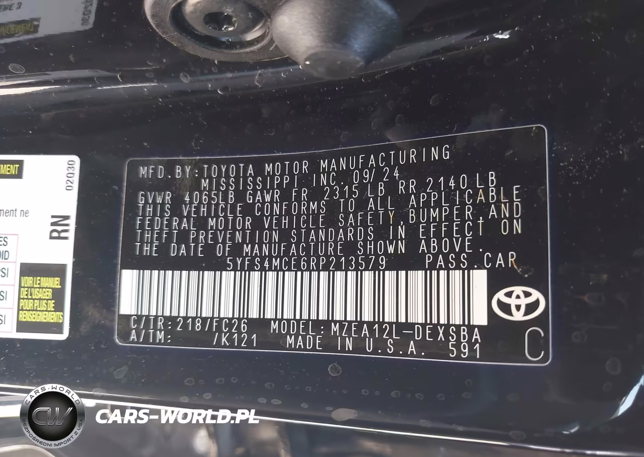 2024 Toyota Corolla Se VIN:5YFS4MCE6RP213579 - 9