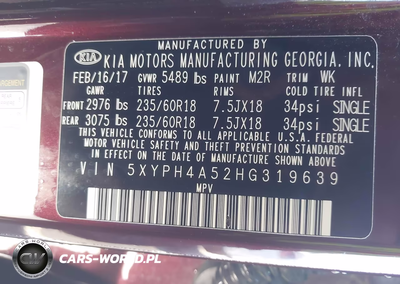 2017 Kia Sorento 3.3L Ex VIN:5XYPH4A52HG319639 - 9