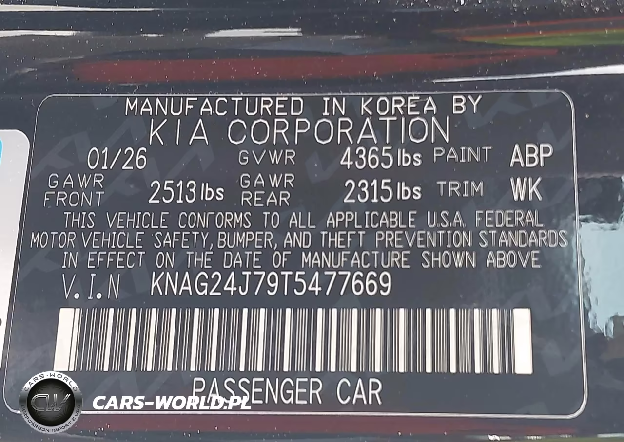 2026 Kia K5 Lxs Fwd VIN:KNAG24J79T5477669 - 9