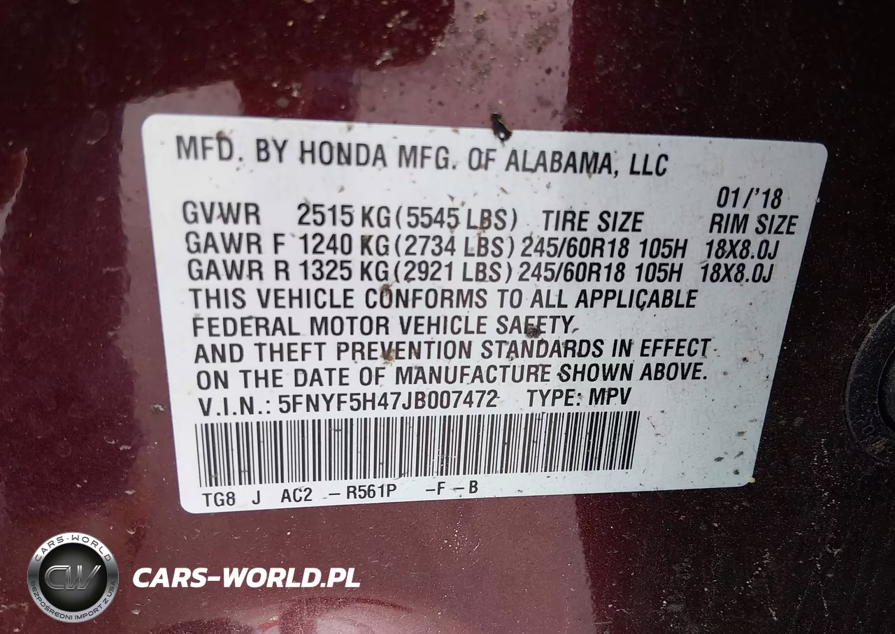 2018 Honda Pilot Ex VIN:5FNYF5H47JB007472 - 9