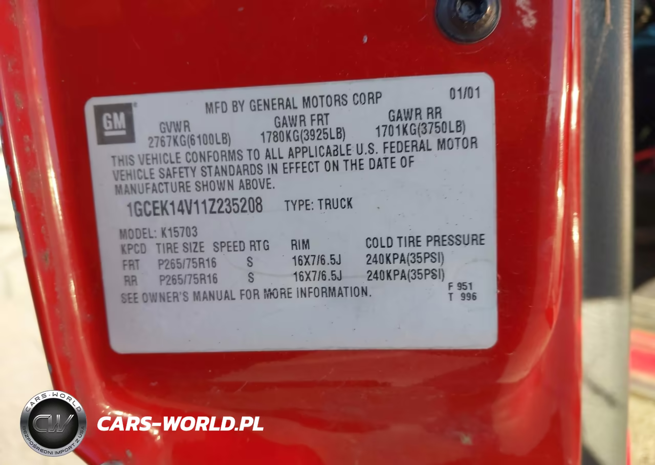 2001 Chevrolet Silverado 1500 Ls VIN:1GCEK14V11Z235208 - 9