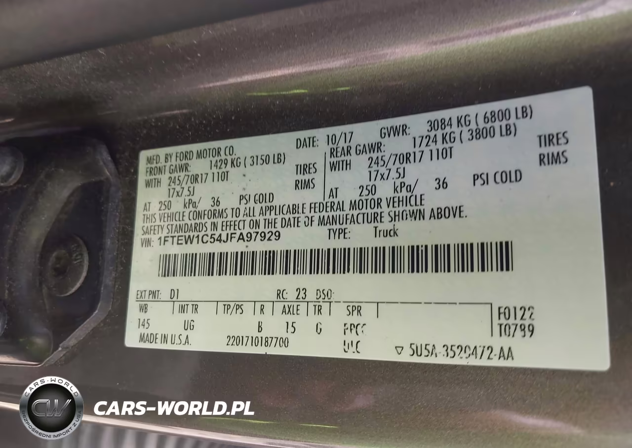 2018 Ford F-150 Xlt VIN:1FTEW1C54JFA97929 - 9