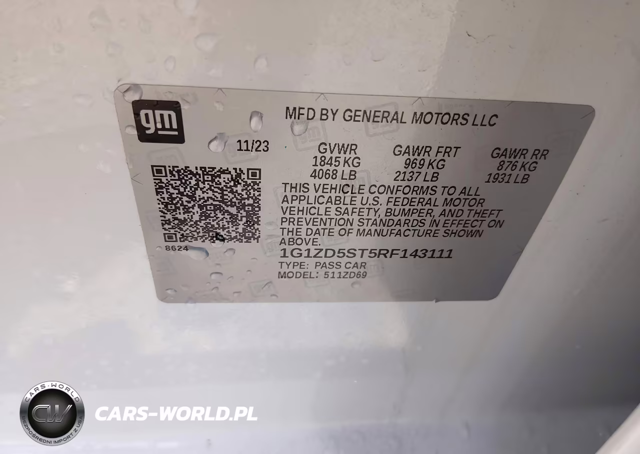 2024 Chevrolet Malibu Fwd 1Lt VIN:1G1ZD5ST5RF143111 - 9