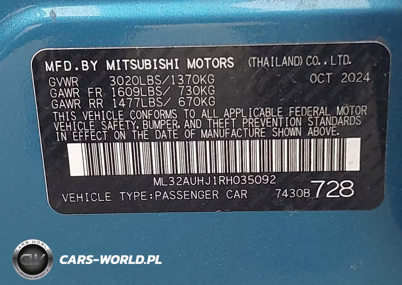 2024 Mitsubishi Mirage Es-Le VIN:ML32AUHJ1RH035092 - 9