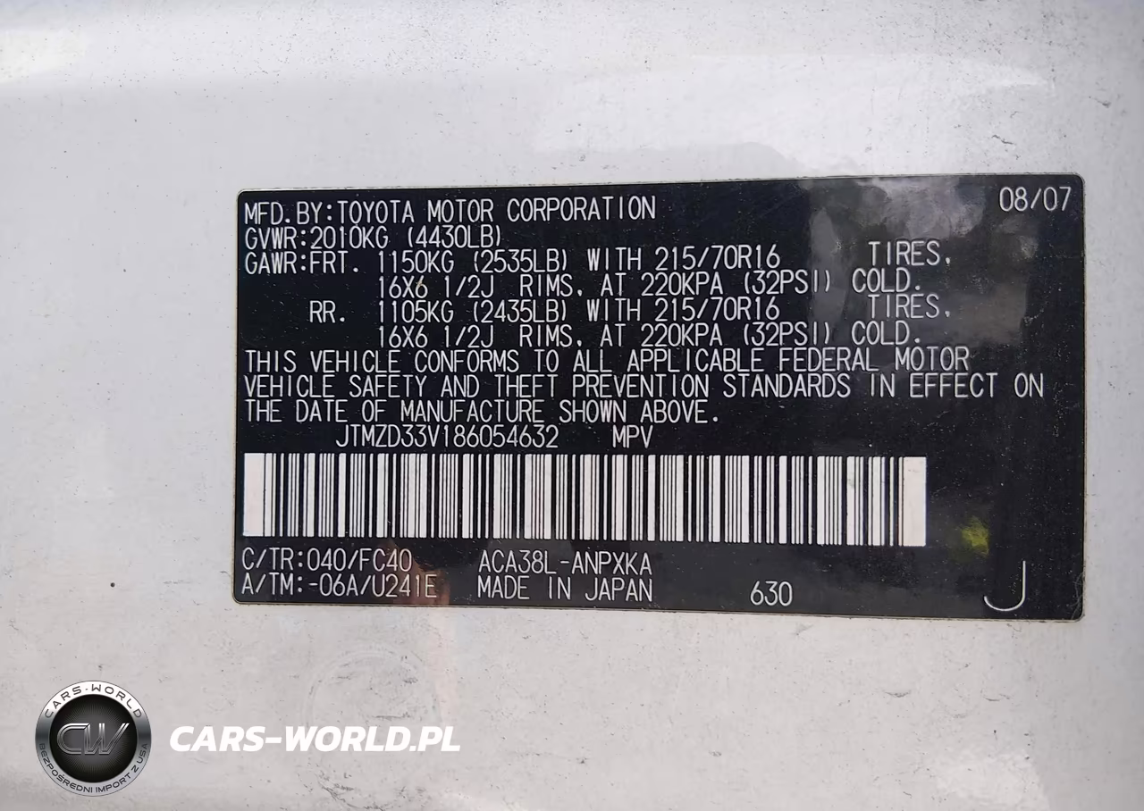 2008 Toyota Rav4 VIN:JTMZD33V186054632 - 9