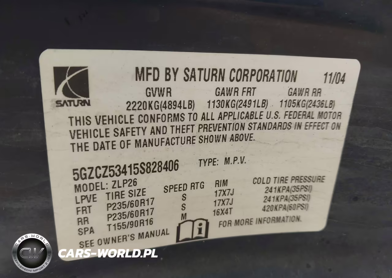 2005 Saturn Vue V6 VIN:5GZCZ53415S828406 - 9